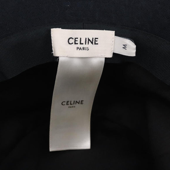 CELINE Bucket Hat Cotton M Black Auth BA15276M