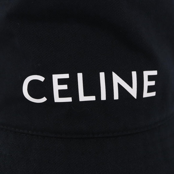 CELINE Bucket Hat Cotton M Black Auth BA15276M