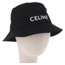 CELINE Bucket Hat Cotton M Black Auth BA15277M-1