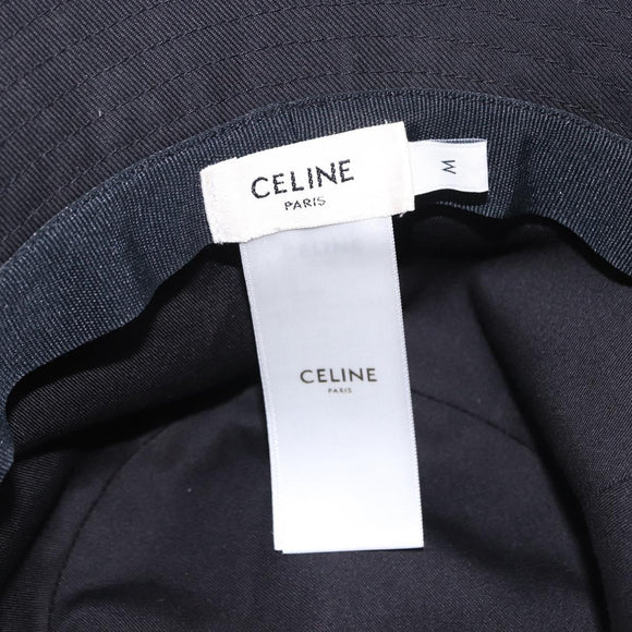 CELINE Bucket Hat Cotton M Black Auth BA15277M