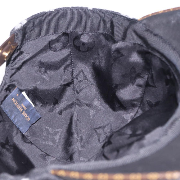 LOUIS VUITTON Monogram Carry on Hat Wool M Black M76712 LV Auth BA15278M