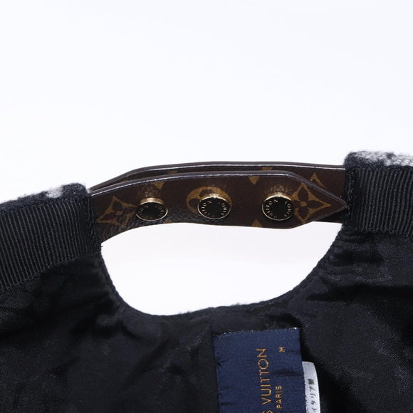 LOUIS VUITTON Monogram Carry on Hat Wool M Black M76712 LV Auth BA15278M
