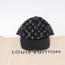 LOUIS VUITTON Monogram Carry on Hat Wool M Black M76712 LV Auth BA15278M-12