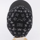 LOUIS VUITTON Monogram Carry on Hat Wool M Black M76712 LV Auth BA15278M-5