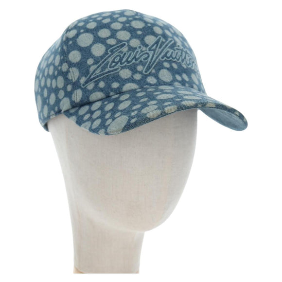 LOUIS VUITTON Casquette Infinity Dot Hat Denim Blue M7062M LV Auth BA15279M