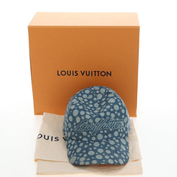 LOUIS VUITTON Casquette Infinity Dot Hat Denim Blue M7062M LV Auth BA15279M