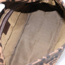 FENDI Zucca Canvas Mamma Baguette Shoulder Bag Brown Silver Auth BA15280V-11