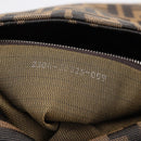 FENDI Zucca Canvas Mamma Baguette Shoulder Bag Brown Silver Auth BA15280V-12