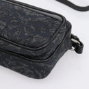 VERSACE Jacquard Shoulder Bag Canvas Black Silver Auth BA15281V-9
