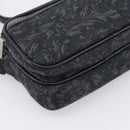 VERSACE Jacquard Shoulder Bag Canvas Black Silver Auth BA15281V-14