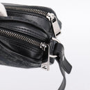 VERSACE Jacquard Shoulder Bag Canvas Black Silver Auth BA15281V-10