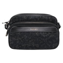 VERSACE Jacquard Shoulder Bag Canvas Black Silver Auth BA15281V-13
