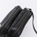 VERSACE Jacquard Shoulder Bag Canvas Black Silver Auth BA15281V-6