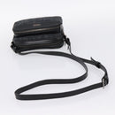VERSACE Jacquard Shoulder Bag Canvas Black Silver Auth BA15281V-7
