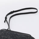 VERSACE Jacquard Shoulder Bag Canvas Black Silver Auth BA15281V-8