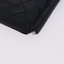 BOTTEGA VENETA INTRECCIATO Card Case Leather Navy Silver Auth BA15282-16