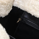 CHANEL COCO Mark Tote Bag Pile White Black CC Auth BA15283-19