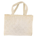 CHANEL COCO Mark Tote Bag Pile White Black CC Auth BA15283-3