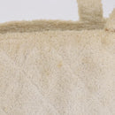 CHANEL COCO Mark Tote Bag Pile White Black CC Auth BA15283-4