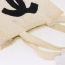 CHANEL COCO Mark Tote Bag Pile White Black CC Auth BA15283-7