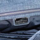 Salvatore Ferragamo Denim Vala Ribbon Chain Shoulder Bag Blue Auth BA15284V-15