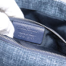 Salvatore Ferragamo Denim Vala Ribbon Chain Shoulder Bag Blue Auth BA15284V-21