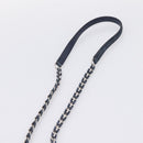 Salvatore Ferragamo Denim Vala Ribbon Chain Shoulder Bag Blue Auth BA15284V-8