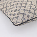 GUCCI GG Supreme Shoulder Bag PVC Leather Navy Silver 201446 Auth BA15286-14