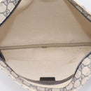 GUCCI GG Supreme Shoulder Bag PVC Leather Navy Silver 201446 Auth BA15286-11