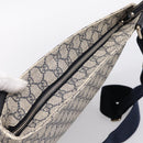 GUCCI GG Supreme Shoulder Bag PVC Leather Navy Silver 201446 Auth BA15286-6