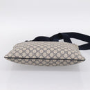 GUCCI GG Supreme Shoulder Bag PVC Leather Navy Silver 201446 Auth BA15286-5