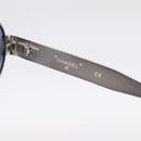 CHANEL Sunglasses Metal Silver Black CC Auth BA15289V-10