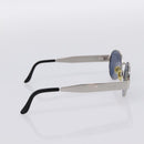 CHANEL Sunglasses Metal Silver Black CC Auth BA15289V-3