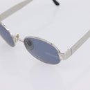 CHANEL Sunglasses Metal Silver Black CC Auth BA15289V-8