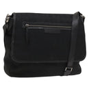 BVLGARI Logo Mania Shoulder Bag Canvas Black Auth BA1529-1