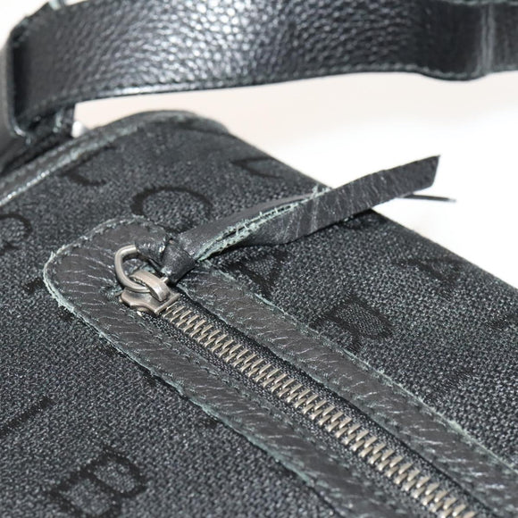 BVLGARI Logo Mania Shoulder Bag Canvas Black Auth BA1529