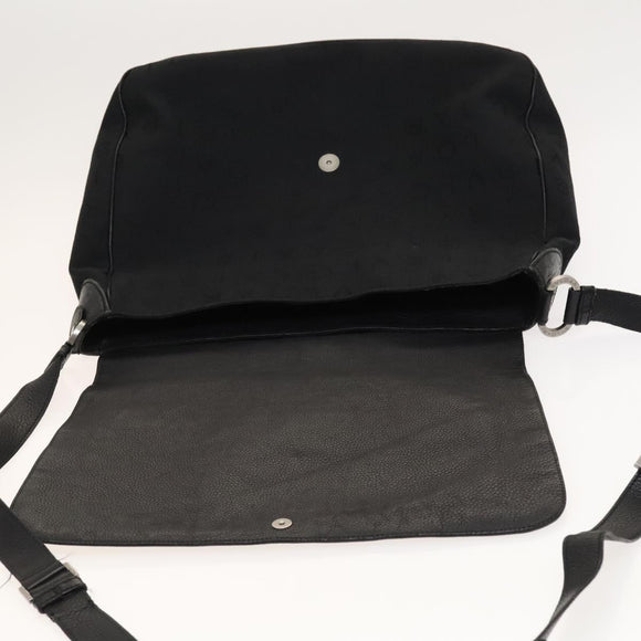 BVLGARI Logo Mania Shoulder Bag Canvas Black Auth BA1529