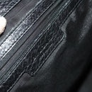 BVLGARI Logo Mania Shoulder Bag Canvas Black Auth BA1529-20