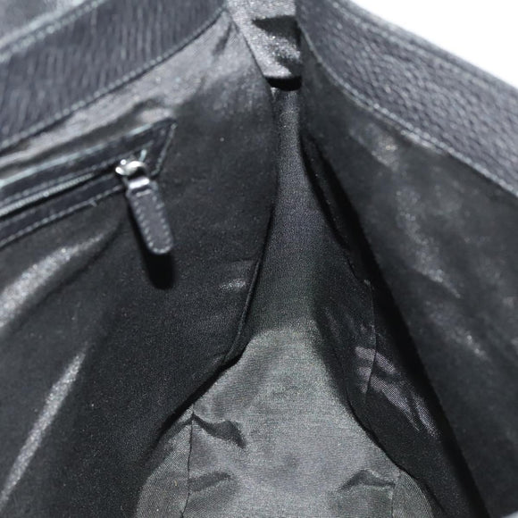 BVLGARI Logo Mania Shoulder Bag Canvas Black Auth BA1529