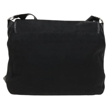 BVLGARI Logo Mania Shoulder Bag Canvas Black Auth BA1529 - 0