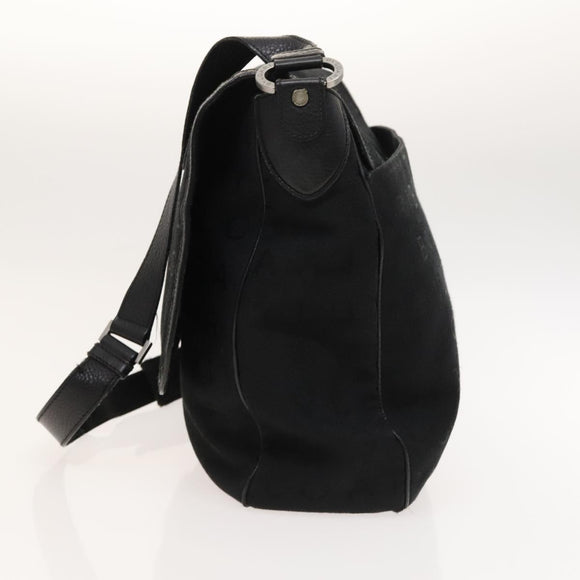 BVLGARI Logo Mania Shoulder Bag Canvas Black Auth BA1529