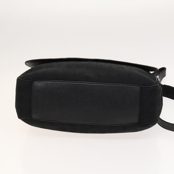 BVLGARI Logo Mania Shoulder Bag Canvas Black Auth BA1529