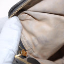 BOTTEGA VENETA INTRECCIATO Shoulder Bag Leather Silver Gold Tone Auth BA15290-11