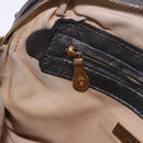 BOTTEGA VENETA INTRECCIATO Shoulder Bag Leather Silver Gold Tone Auth BA15290-23