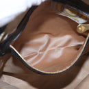 BOTTEGA VENETA INTRECCIATO Shoulder Bag Leather Silver Gold Tone Auth BA15290-24