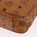 MCM Vicetos Shoulder Bag PVC Leather Brown Gold Tone Auth BA15292-13