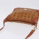 MCM Vicetos Shoulder Bag PVC Leather Brown Gold Tone Auth BA15292-6