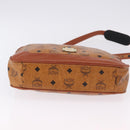 MCM Vicetos Shoulder Bag PVC Leather Brown Gold Tone Auth BA15292-9