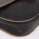 Christian Dior Honeycomb Shoulder Bag PVC Leather Black Gold Tone Auth BA15293-10