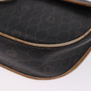 Christian Dior Honeycomb Shoulder Bag PVC Leather Black Gold Tone Auth BA15293-11